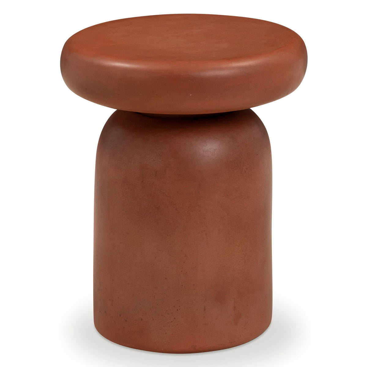 TOV Furniture Lydia Red Concrete Indoor/Outdoor Side Table in red concrete, primary product view