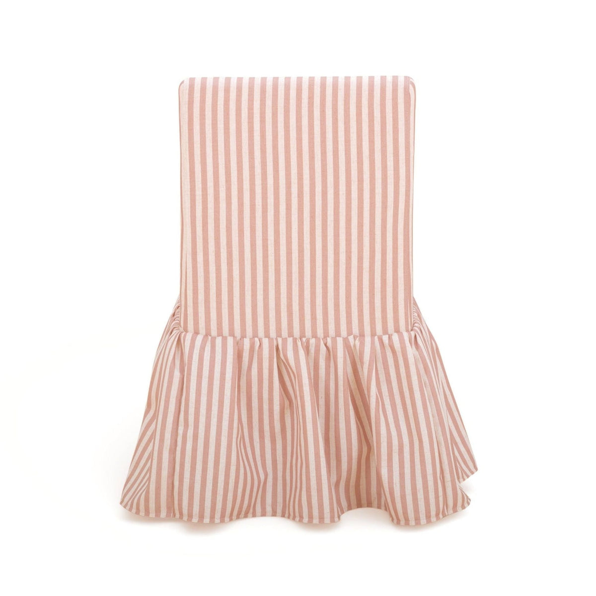TOV Furniture Gertrude Pink Striped Performance Linen Skirted Dining Chair