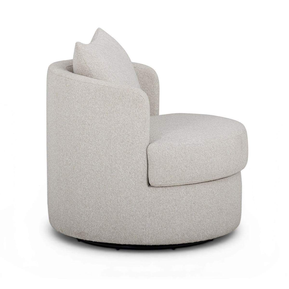 TOV Furniture Silvi Off White Performance Boucle Swivel Chair