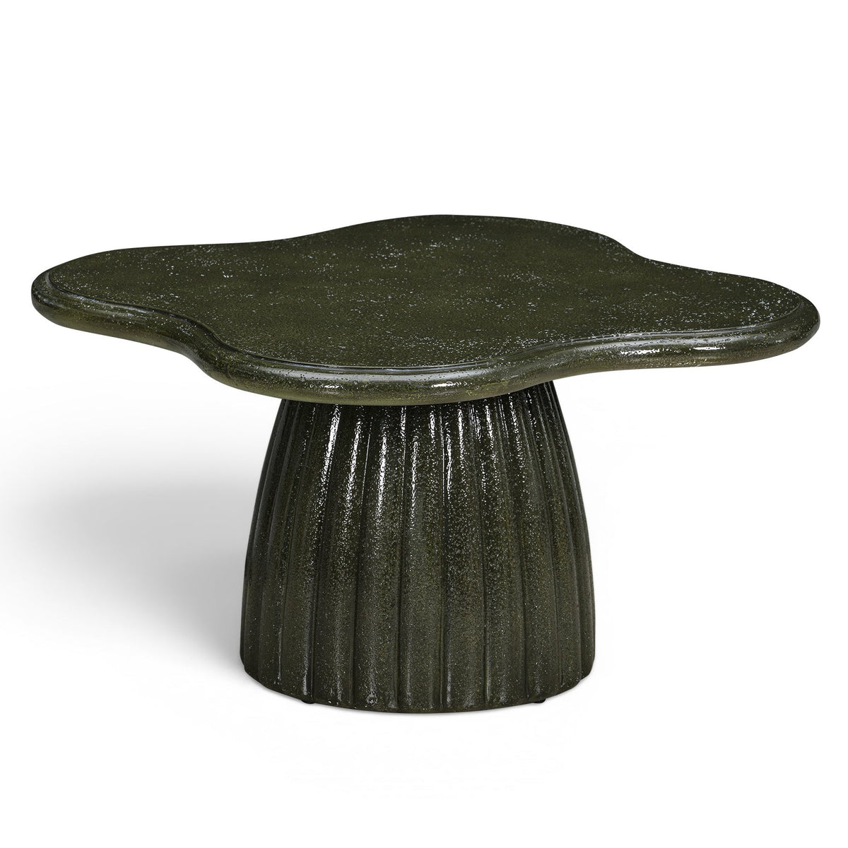 TOV Furniture Addison Green Concrete Indoor/Outdoor Coffee Table in green concrete, primary product view