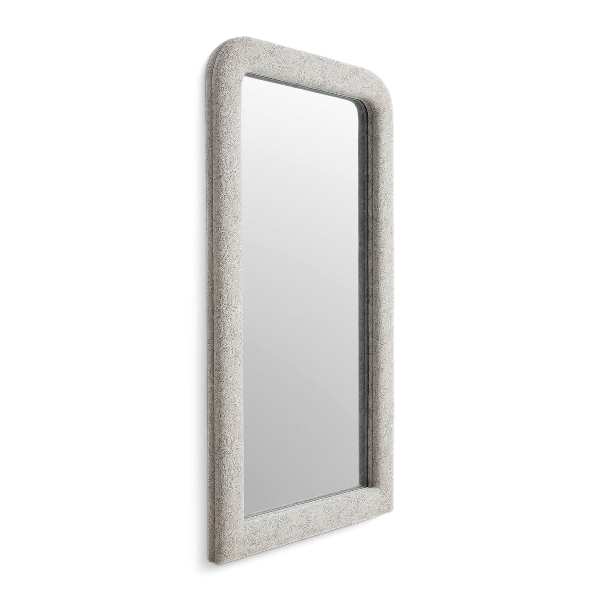 TOV Furniture Heidi Neutral Upholstered Oversized Floor Mirror