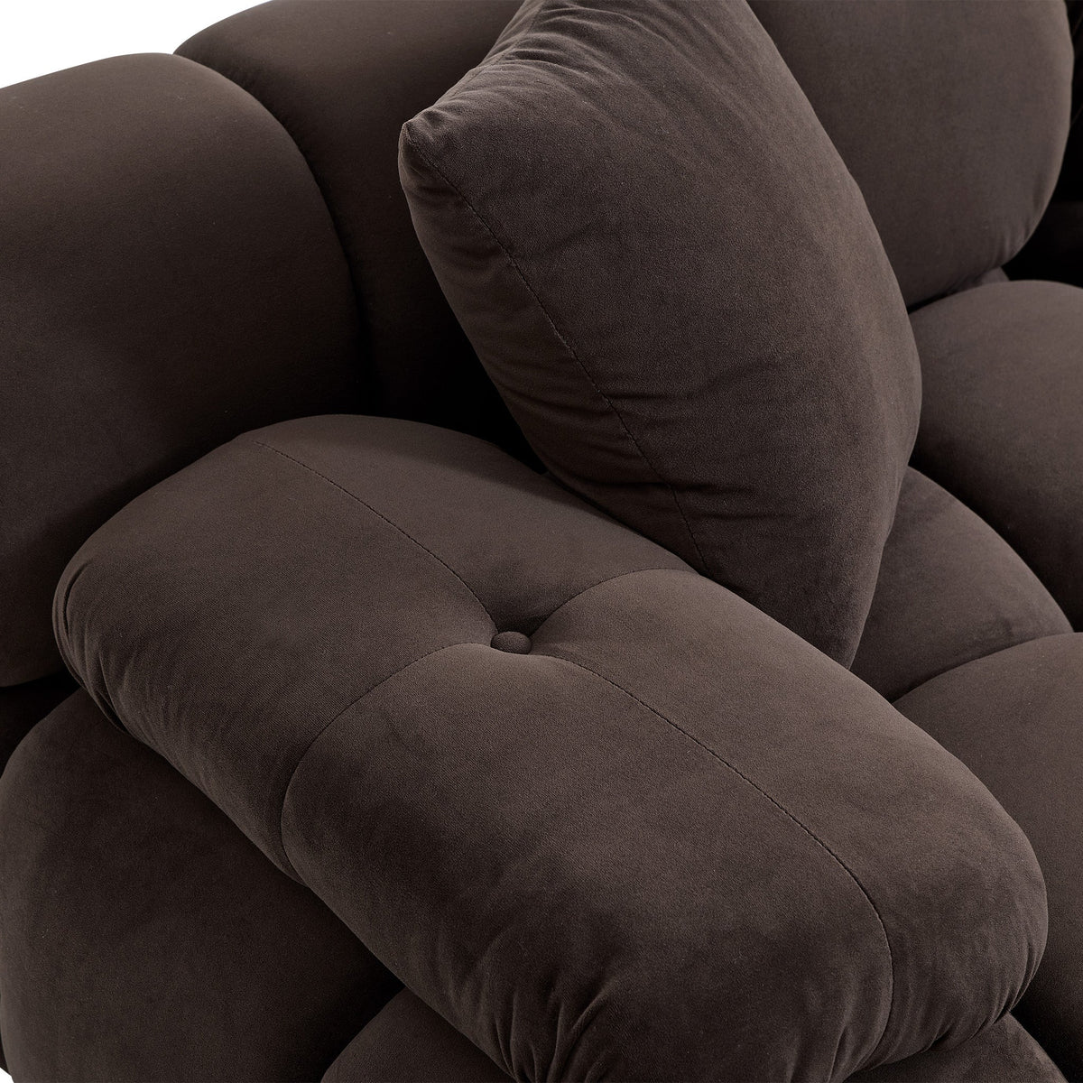 TOV Furniture Calliope Dark Brown 79in Modular Loveseat