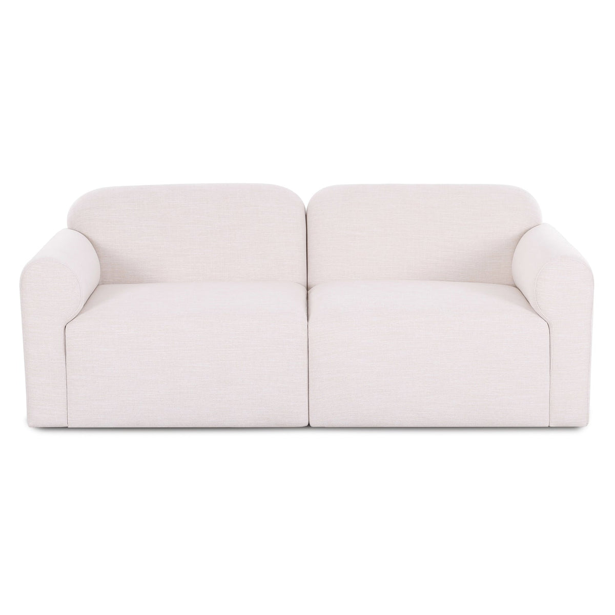 TOV Furniture Gorge Cream 81in Modular Loveseat in cream linen, primary product view