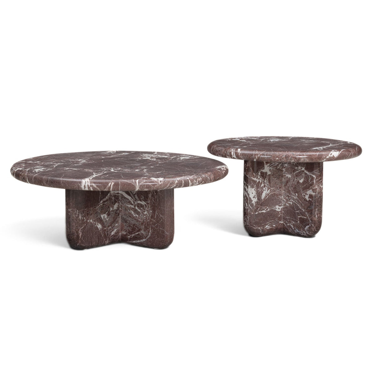TOV Furniture Juju 2-Piece Faux Marble Indoor/Outdoor Nesting Coffee Table Set