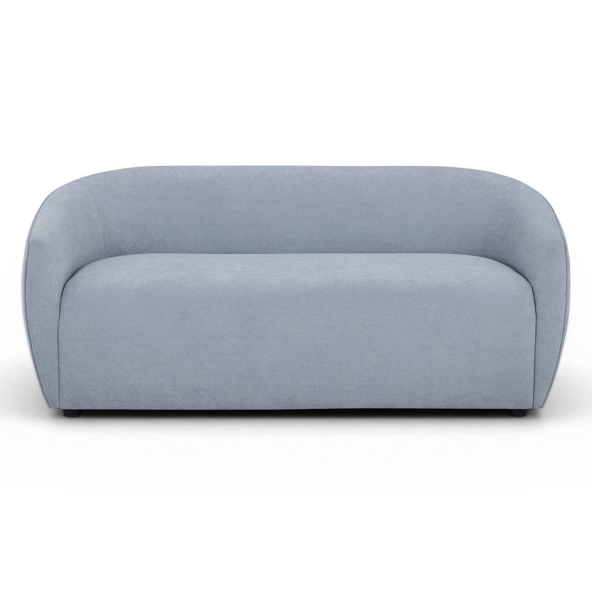 TOV Furniture Jordan Blue Textured Performance Velvet Loveseat in baby blue velvet, primary view