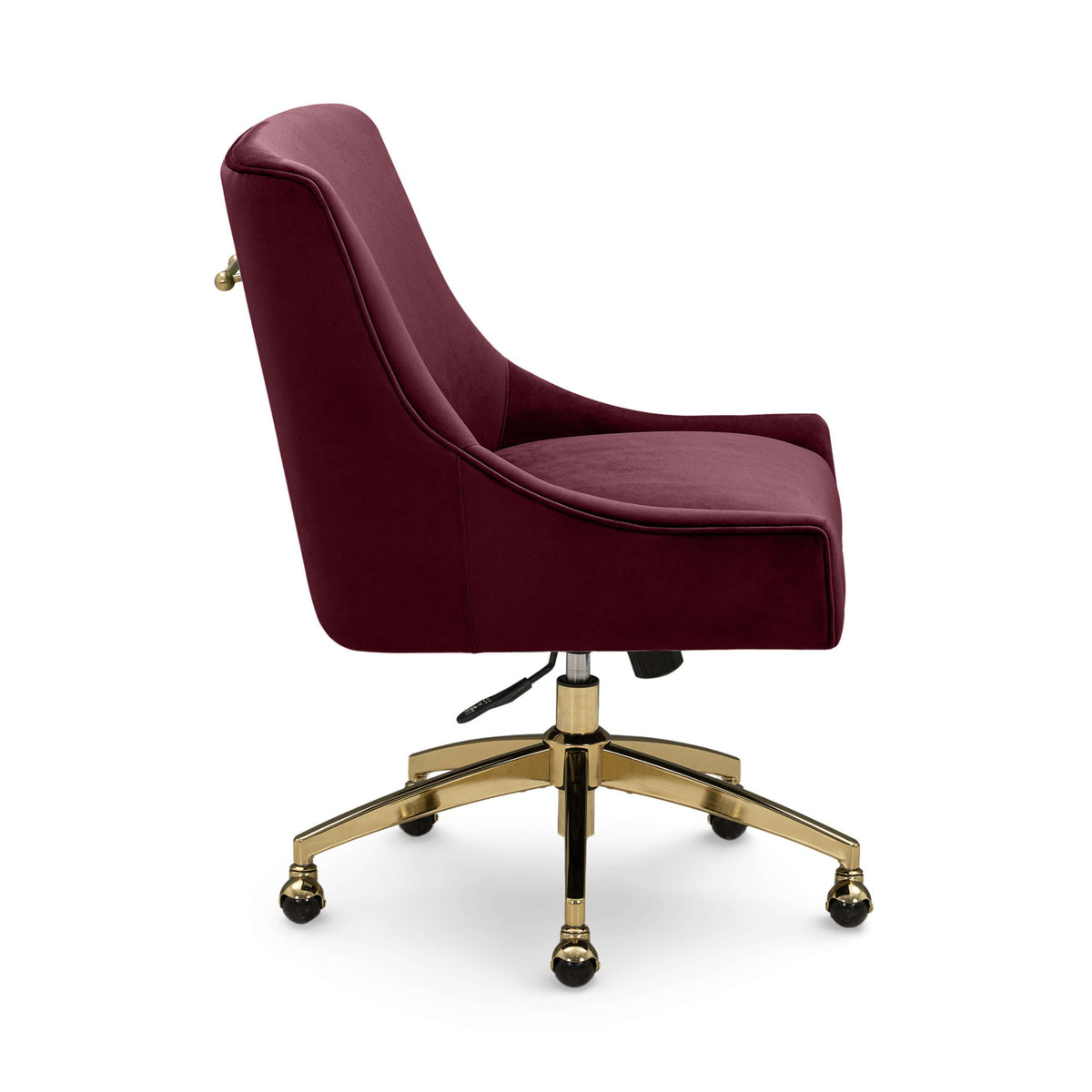 TOV Furniture Beatrix Red Performance Velvet Office Swivel Chair