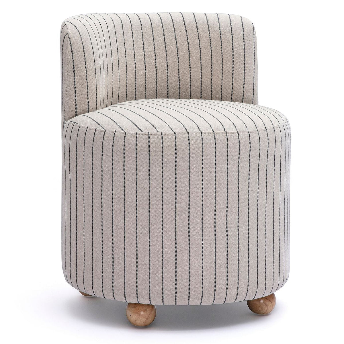 TOV Furniture Hakuna Black Stripe Desk Chair in black and white stripe, primary product view