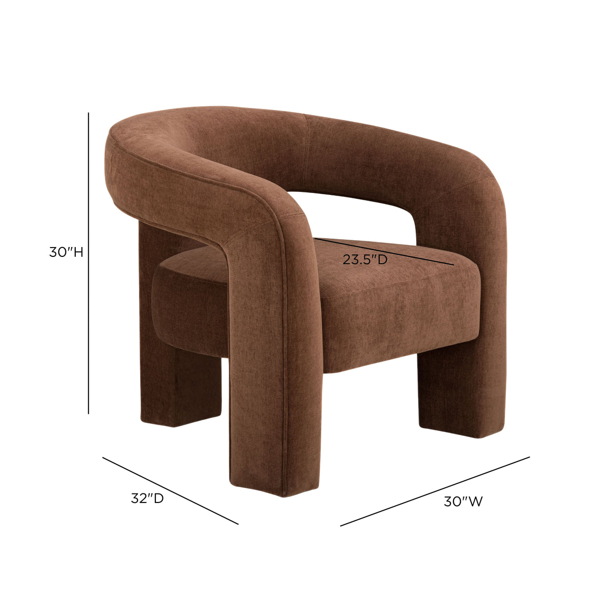 TOV Furniture Malone Rust Accent Chair