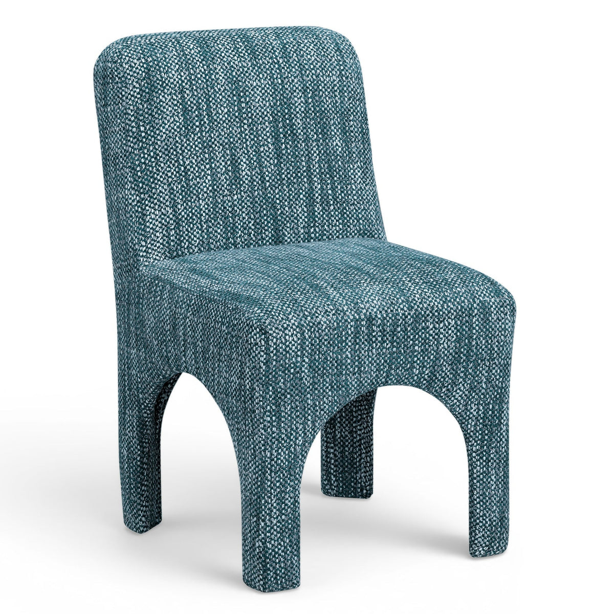 TOV Furniture Tomlin Performance Chenille Dining Chair in teal chenille, primary product view
