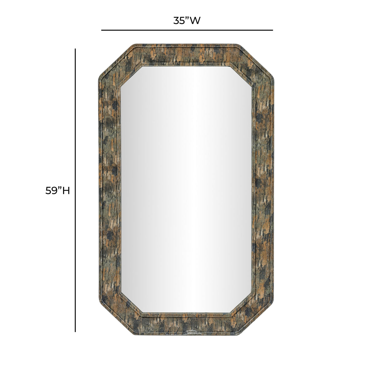 TOV Furniture Charlene Watercolor Jewel Wall Mirror