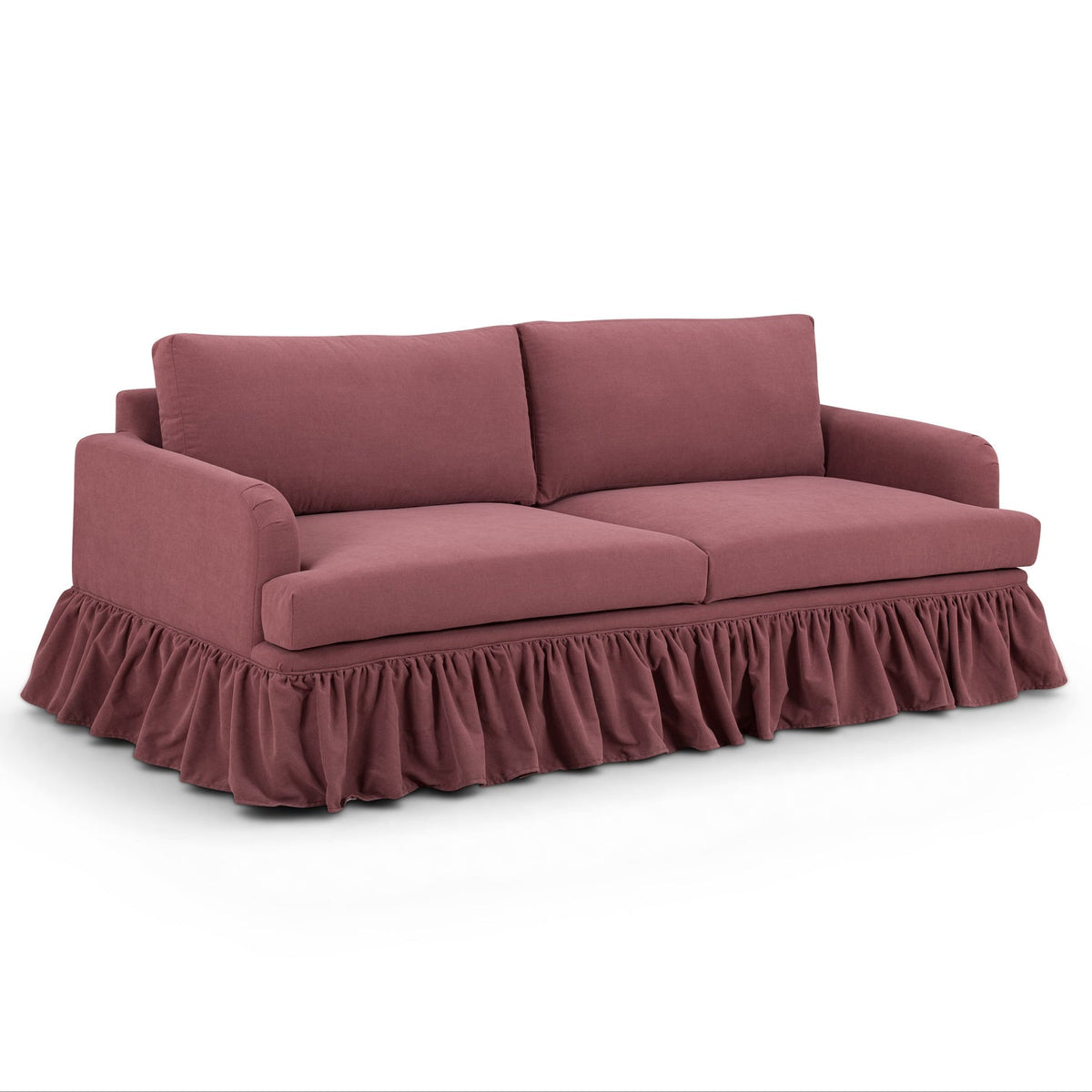 TOV Furniture Gertrude Plum 90in Sofa in plum upcycled fabric, primary product view