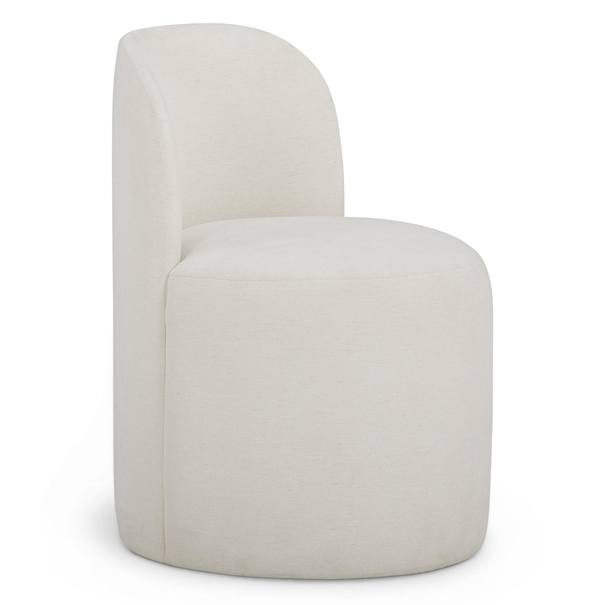 TOV Furniture Persa Round Back Performance Chenille Dining Chair in Cream Chenille, primary product view