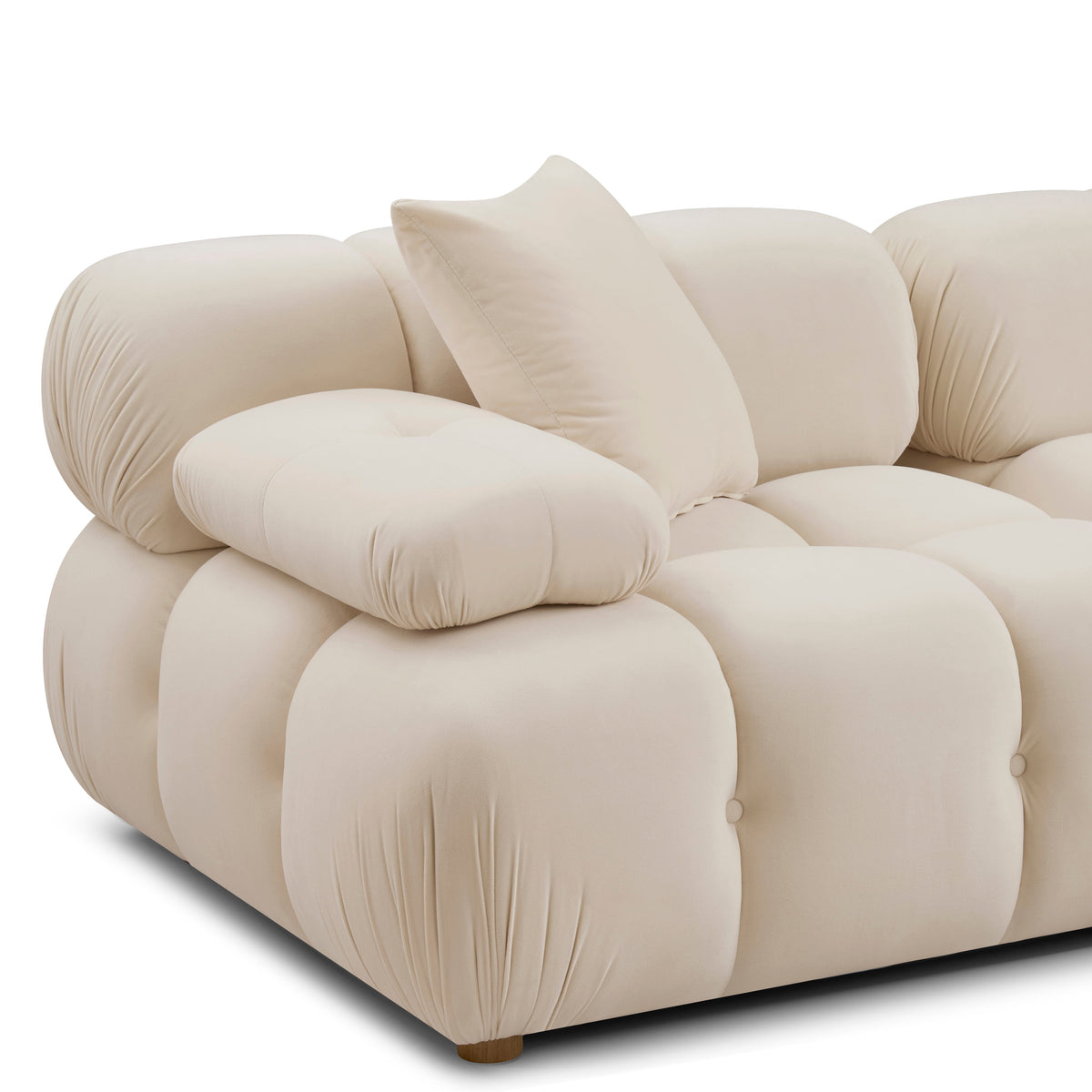 TOV Furniture Calliope Off White 79in Modular Loveseat