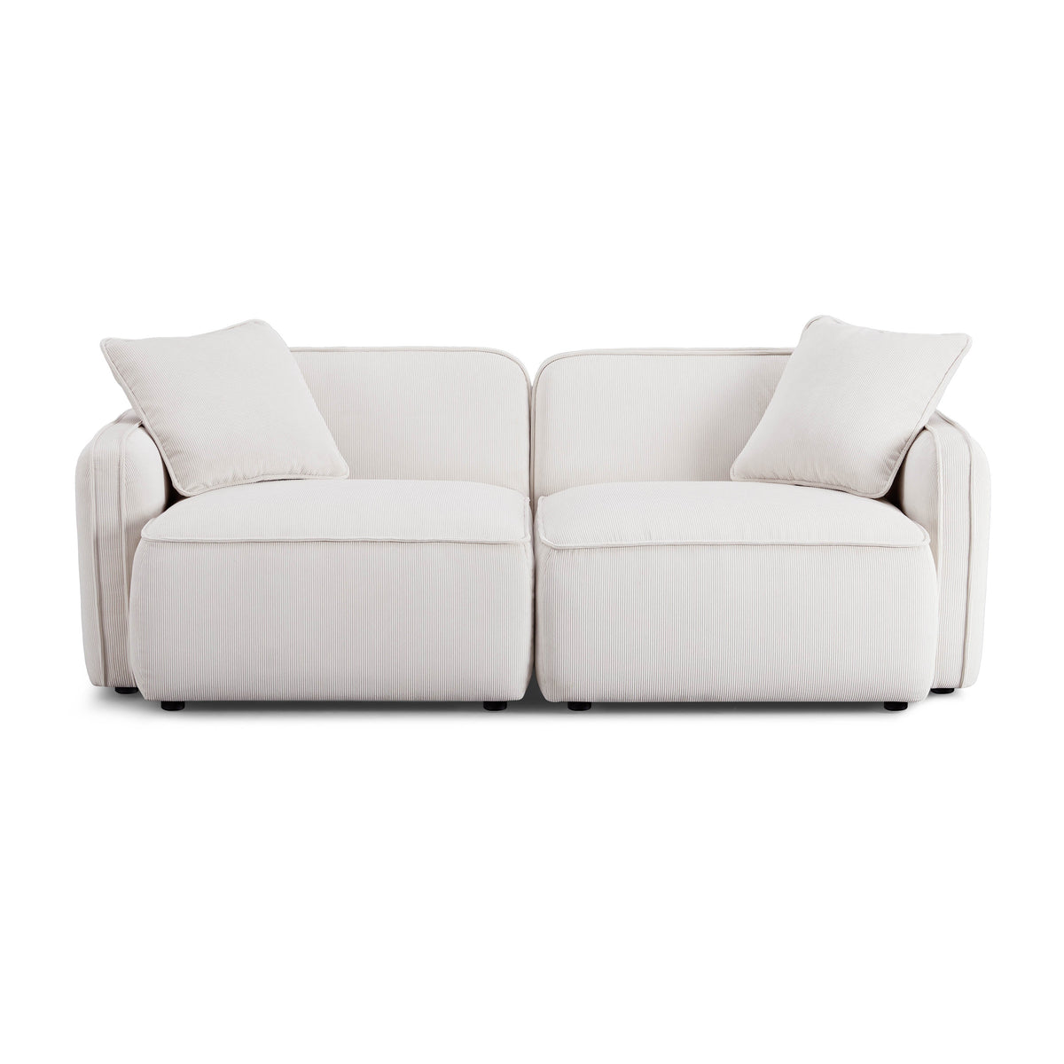 TOV Furniture Travie White Sand Modular Loveseat