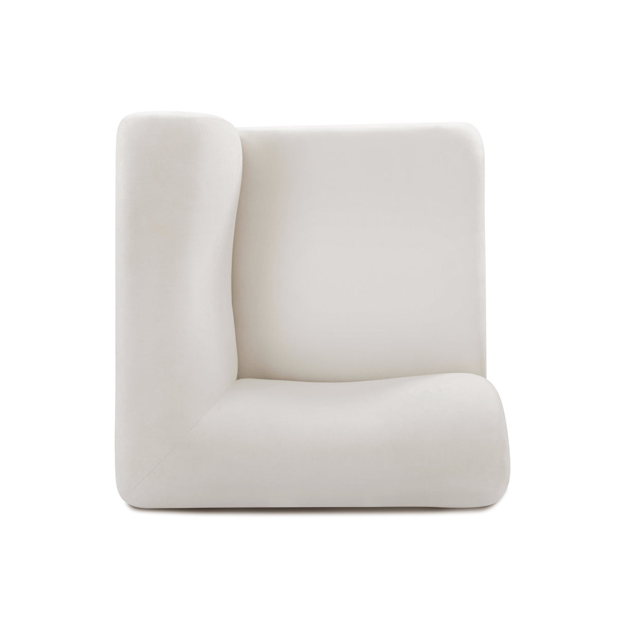 TOV Furniture Zenith Cream Upcycled Corner Wedge