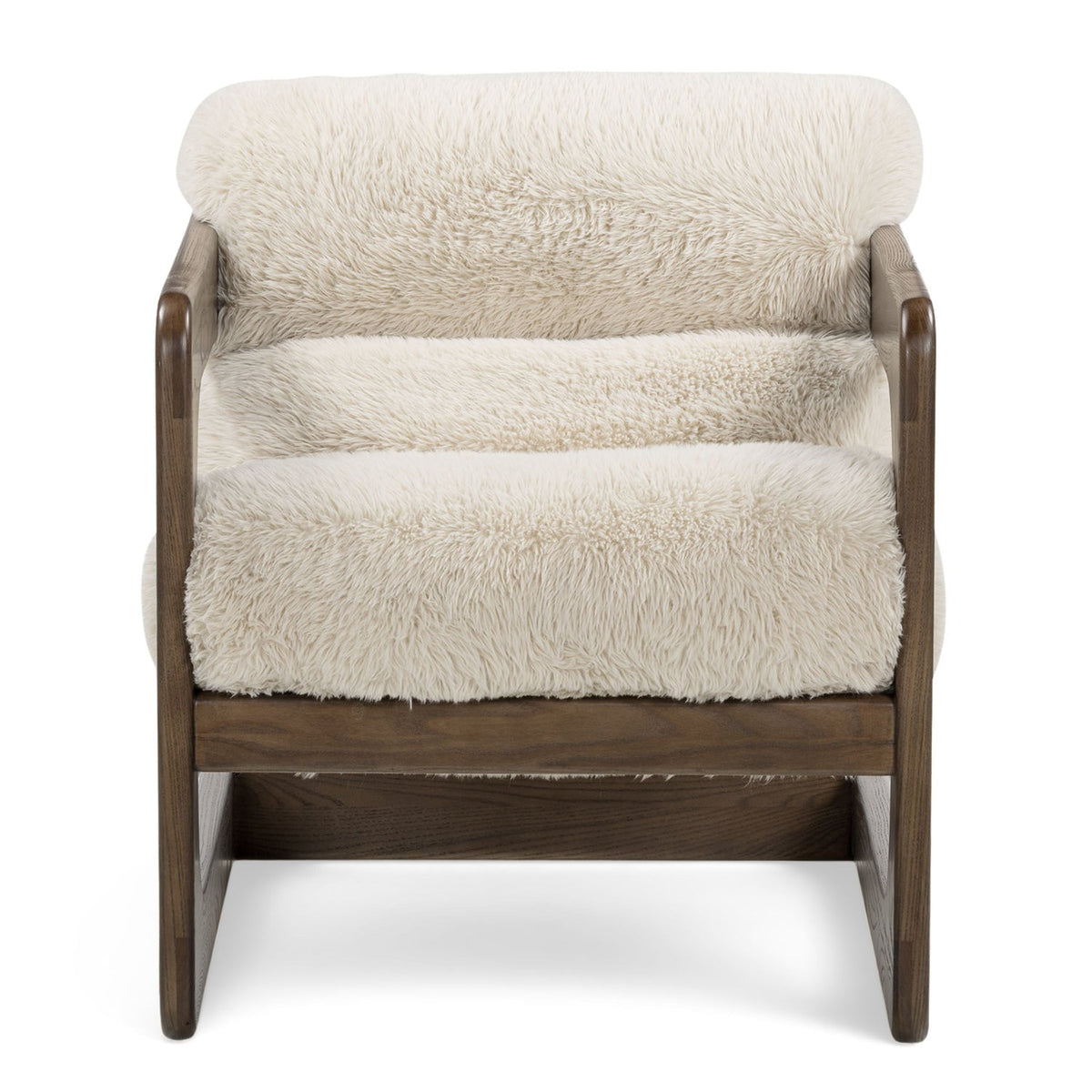 TOV Furniture Palma Accent Chair in natural faux shearling, primary product view