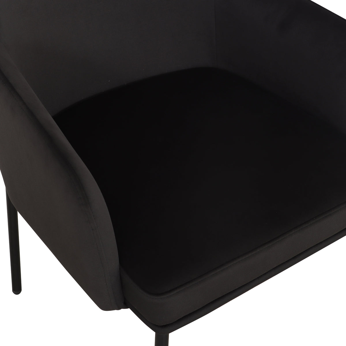 TOV Furniture Sydney Black Performance Velvet Armchair Set of 2