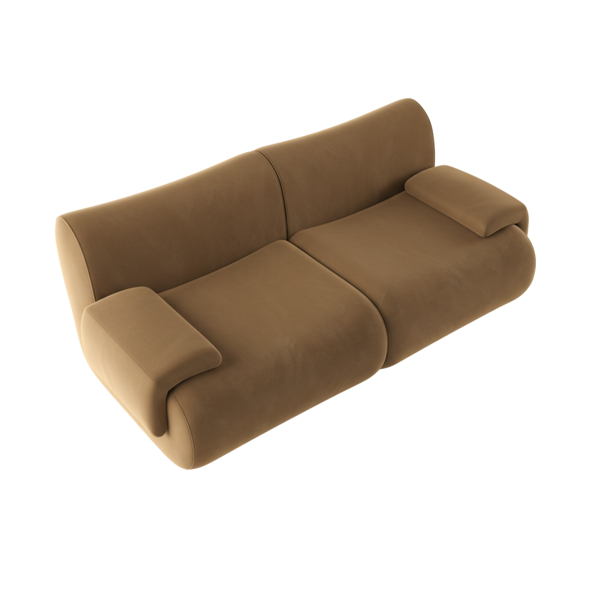 TOV Furniture Zenith Brown Modular Loveseat