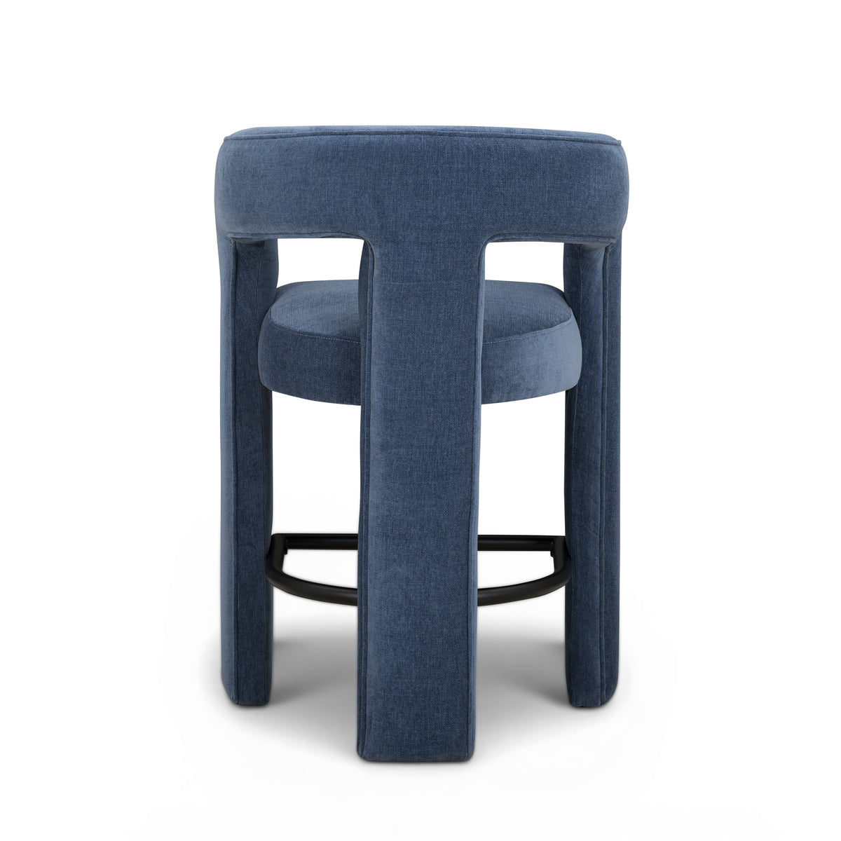 TOV Furniture Malone Blue Denim Performance Chenille Counter Stool