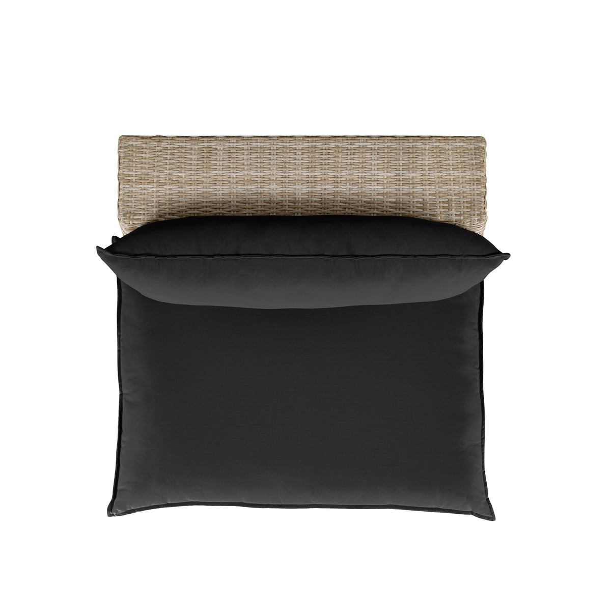 TOV Furniture Cali Black Performance Wicker Outdoor Armless Chair