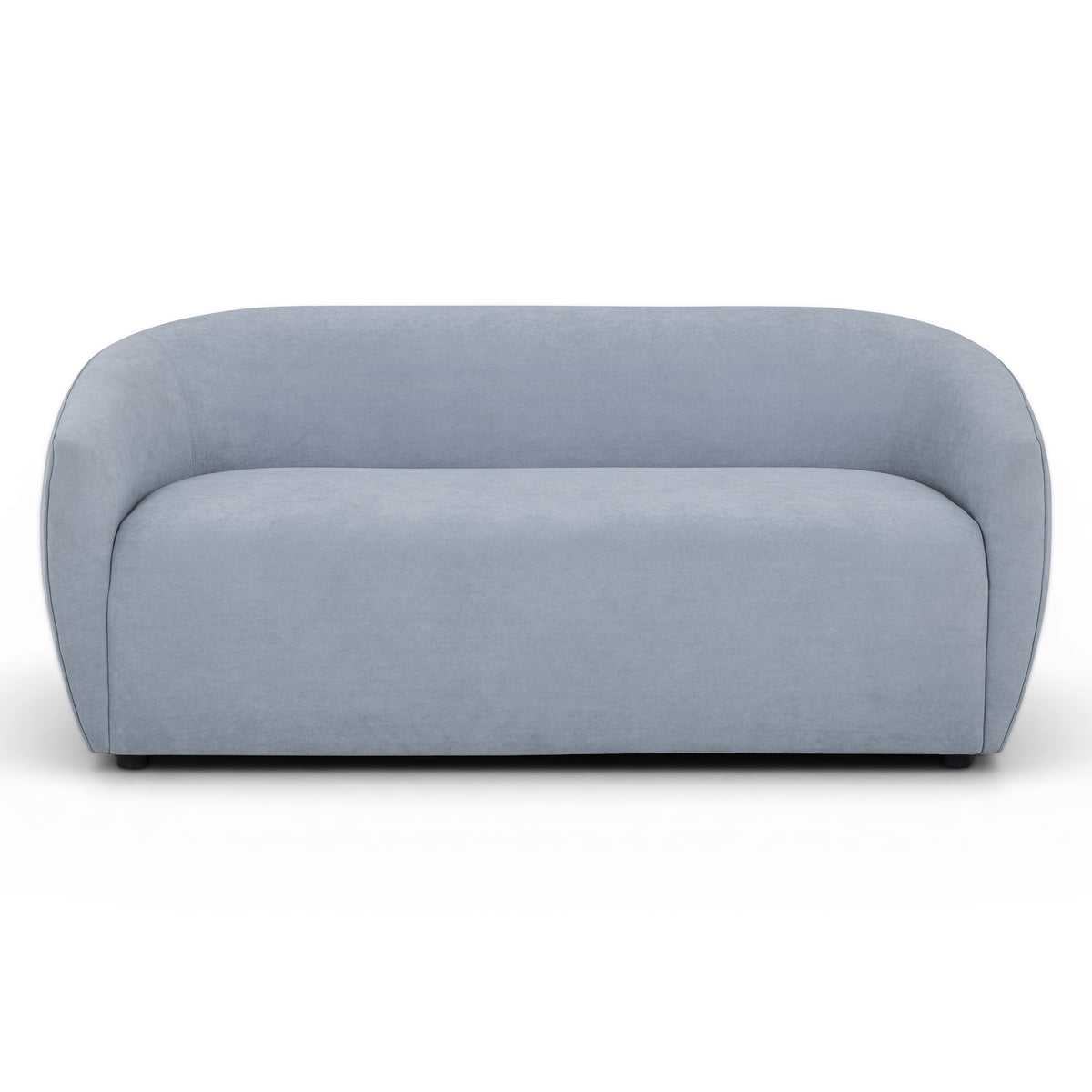 TOV Furniture Jordan Blue Textured Performance Velvet Loveseat in baby blue velvet, primary view