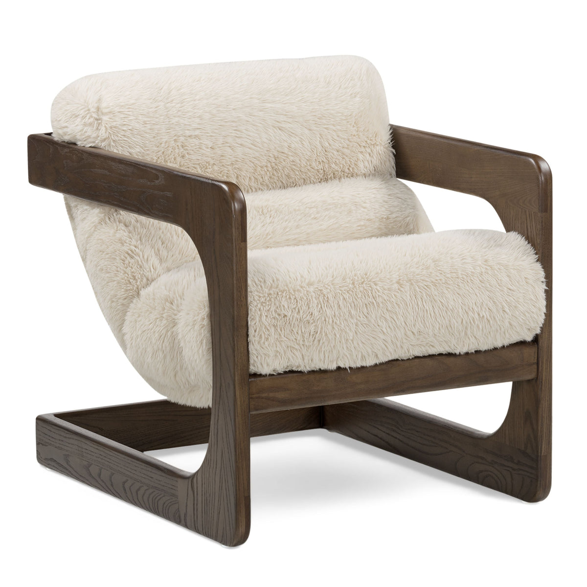 TOV Furniture Palma Natural Faux Shearling Accent Chair