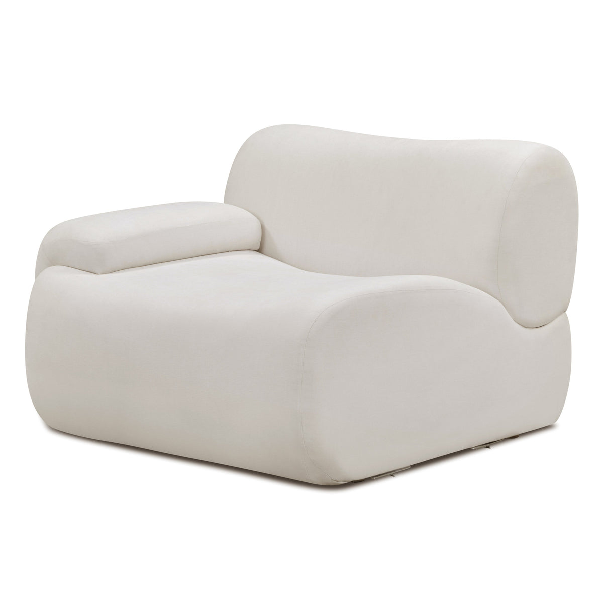 TOV Furniture Zenith Cream Upcycled Corner Chair