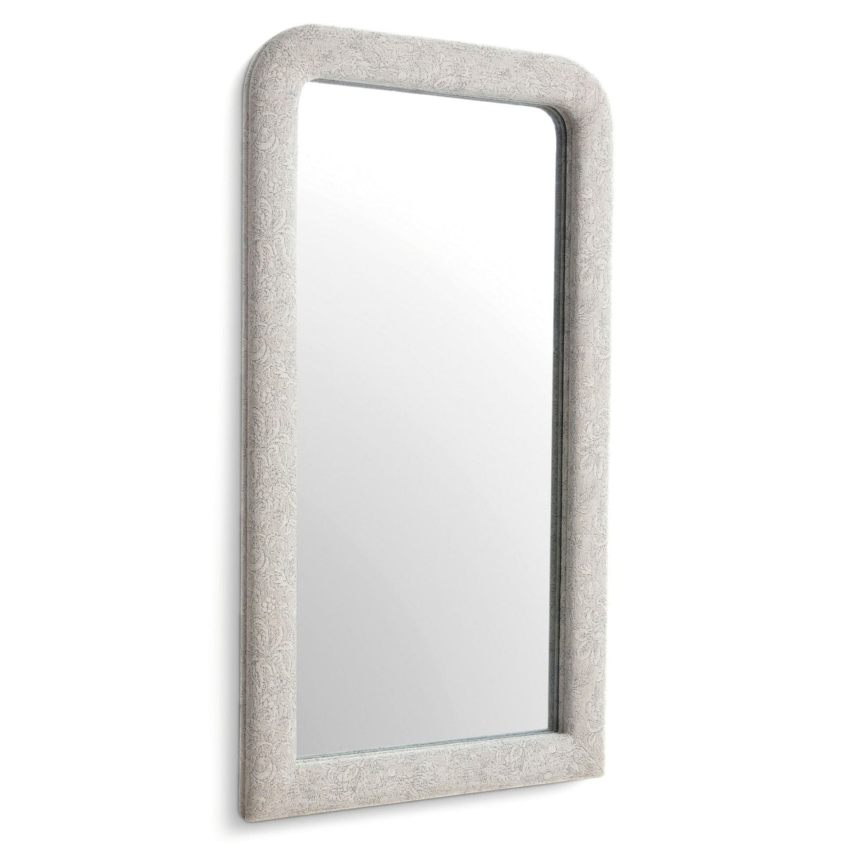 TOV Furniture Heidi Neutral Upholstered Oversized Floor Mirror