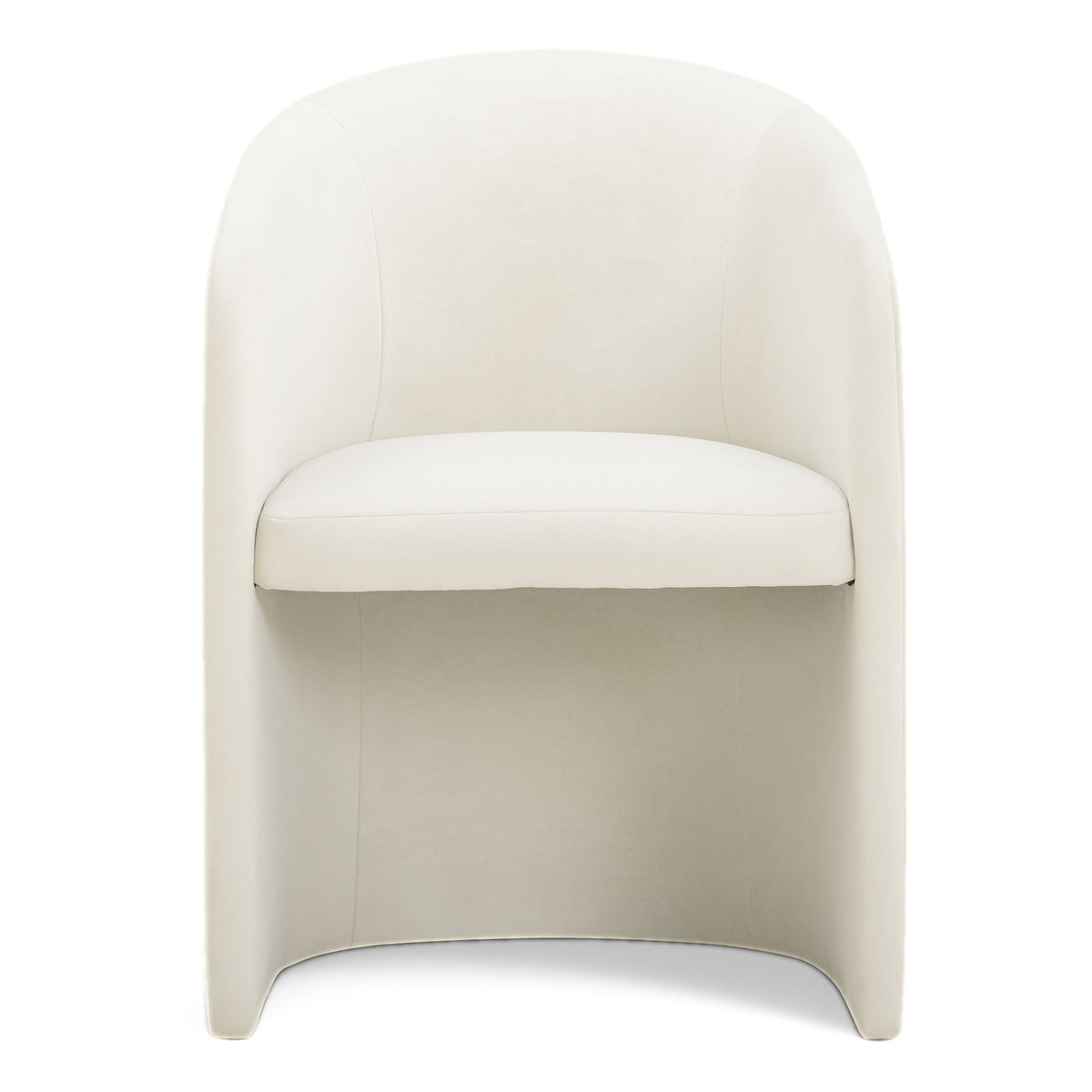 TOV Furniture Seraphina Performance Velvet Dining Chair in cream velvet, primary product view