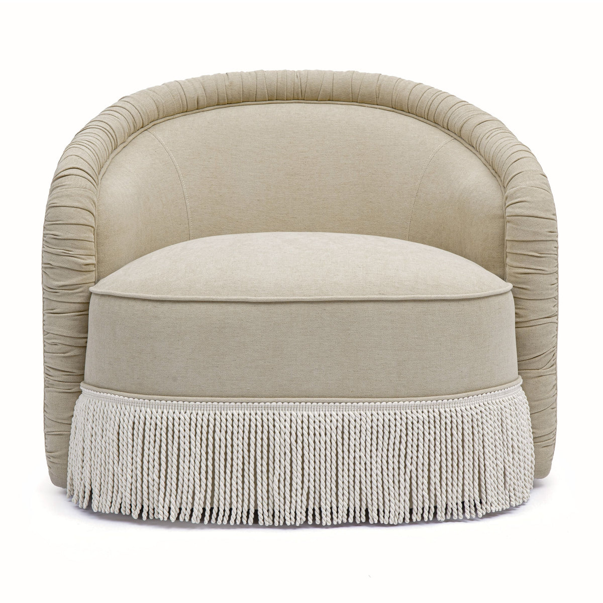 TOV Furniture Pamela Tan Tasseled Lounge Accent Chair