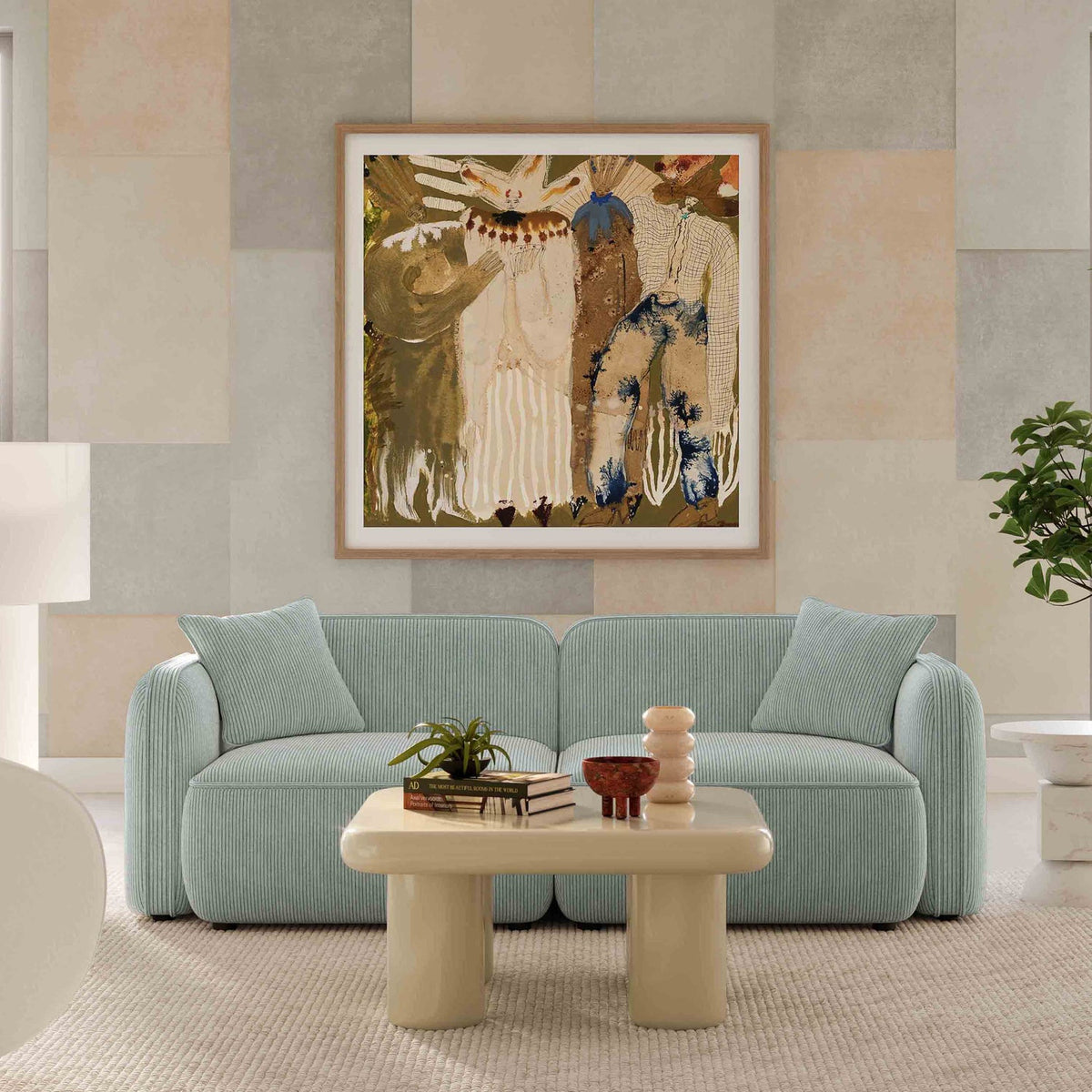 TOV Furniture Travie Sea Blue Modular Loveseat