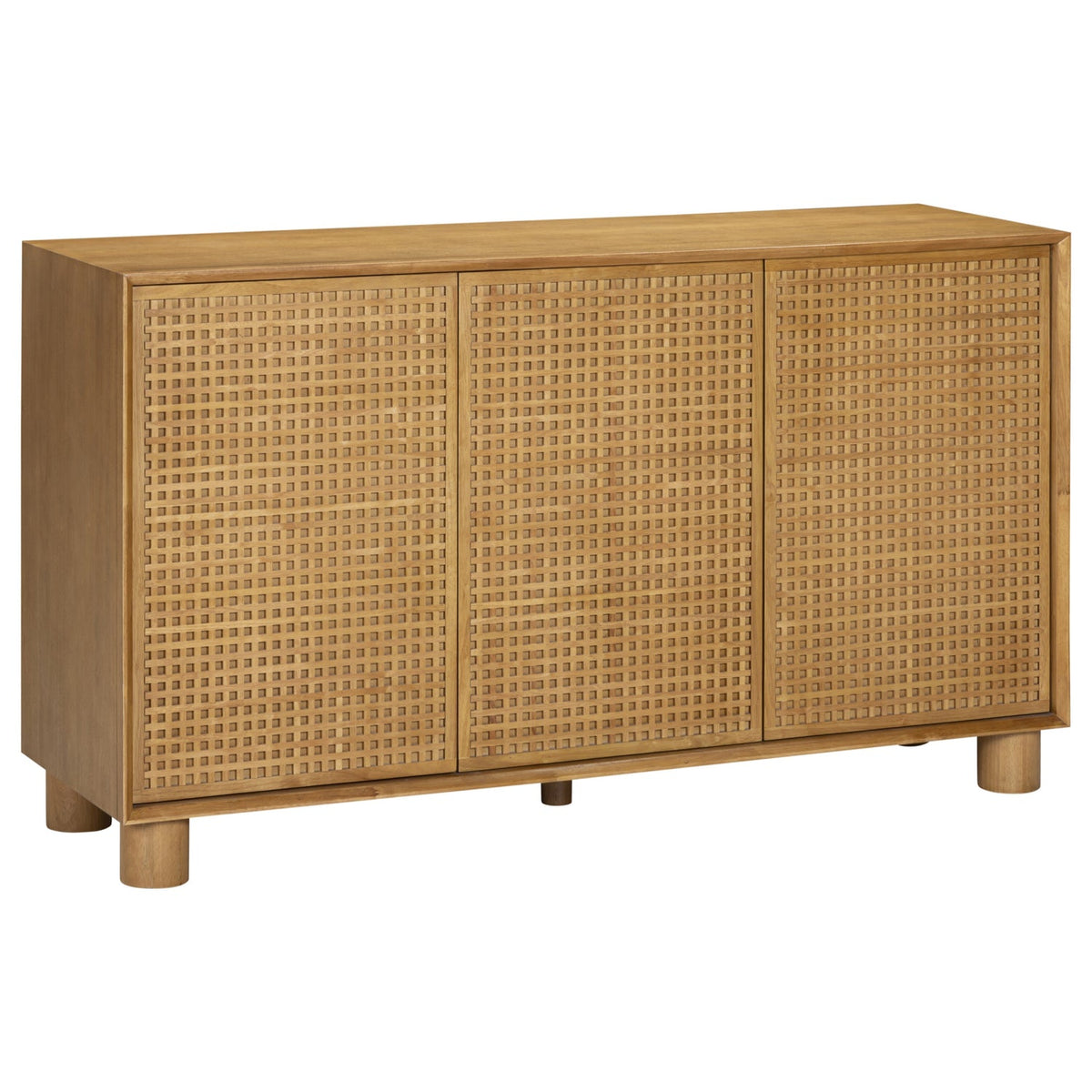TOV Furniture Miles 62" 3-Door Sideboard in natural wood veneer, primary product view