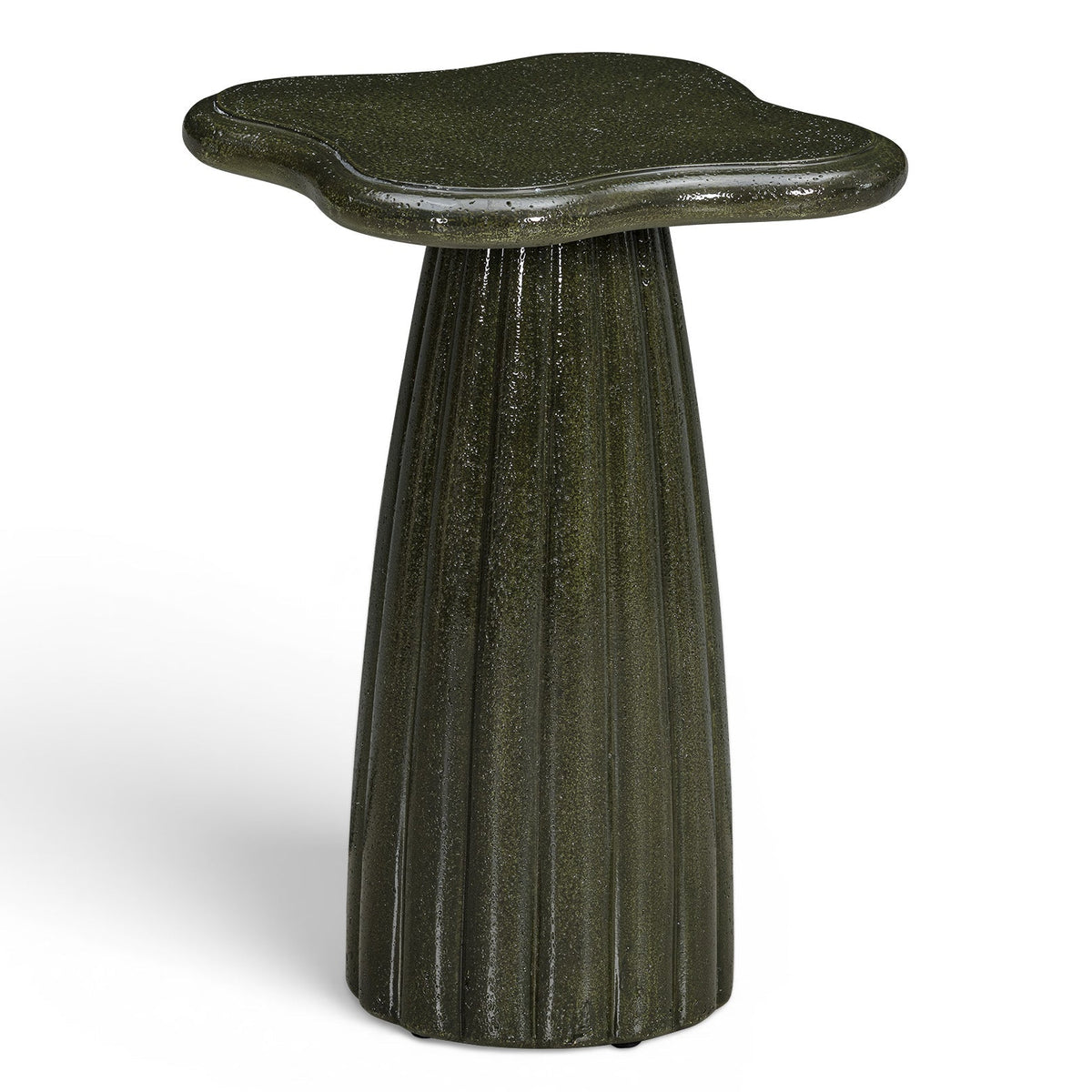 TOV Furniture Addison Green Concrete Indoor/Outdoor Side Table in green concrete, primary product view