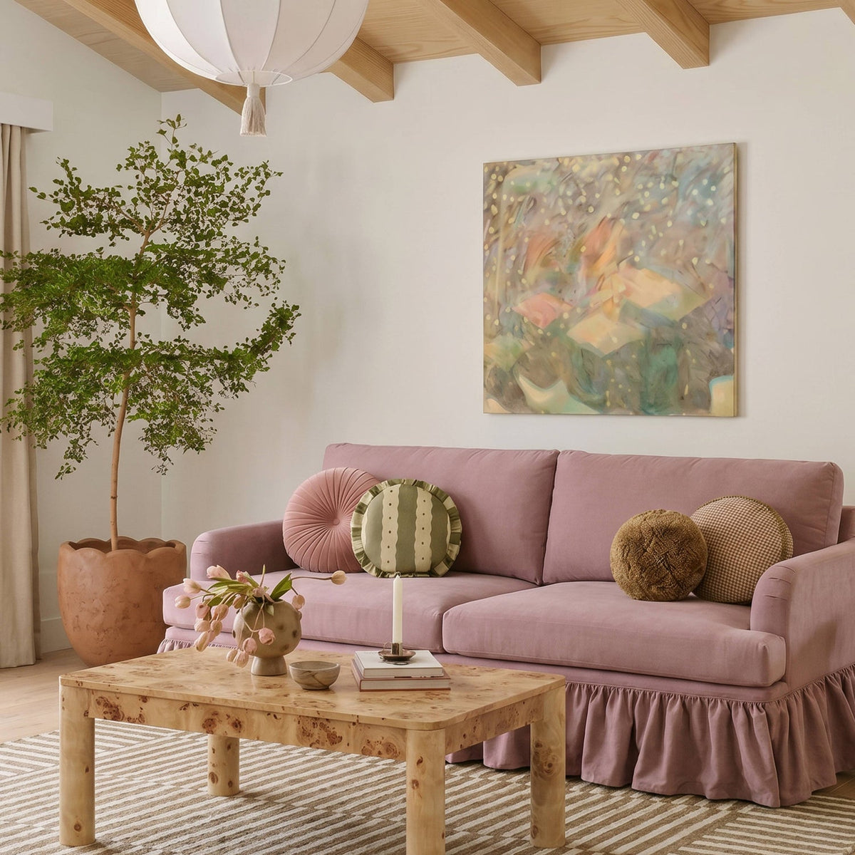 TOV Furniture Gertrude Mauve 90in Sofa