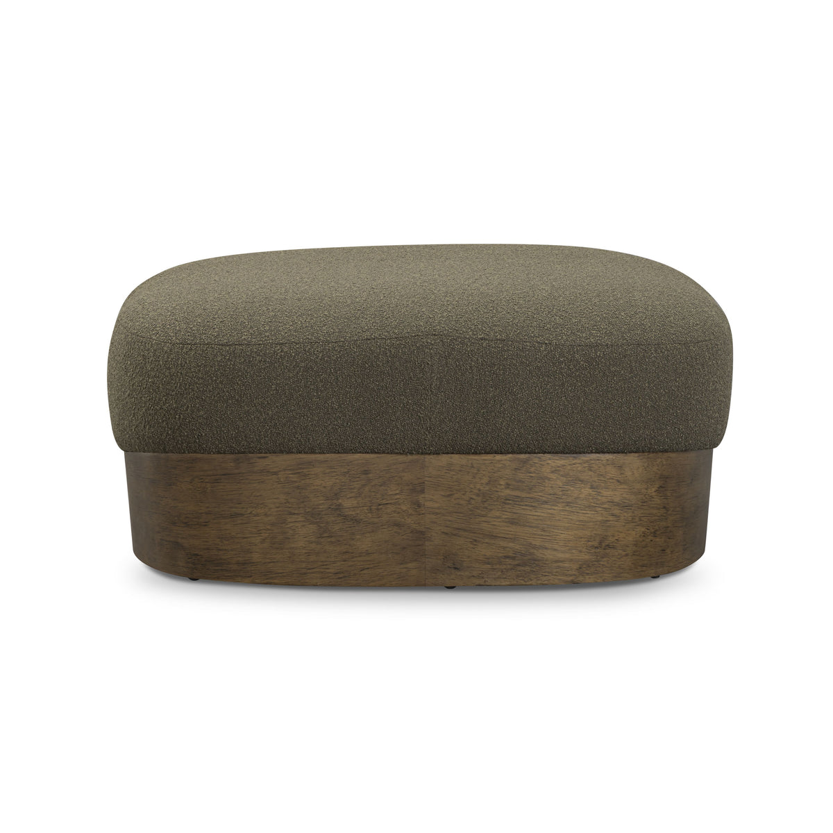 TOV Furniture Domina Kale Green Boucle Ottoman
