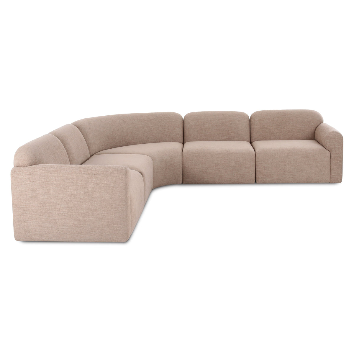 TOV Furniture Gorge Tan 5-Piece Modular Corner Sectional Sofa