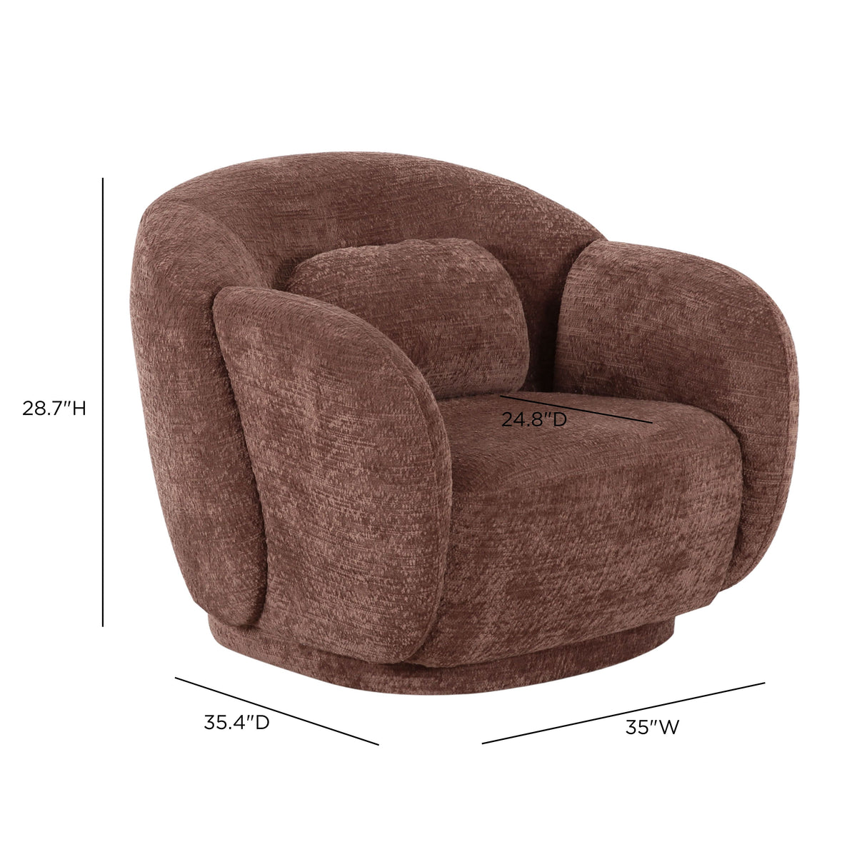 TOV Furniture Misty Chocolate Brown Accent Chair