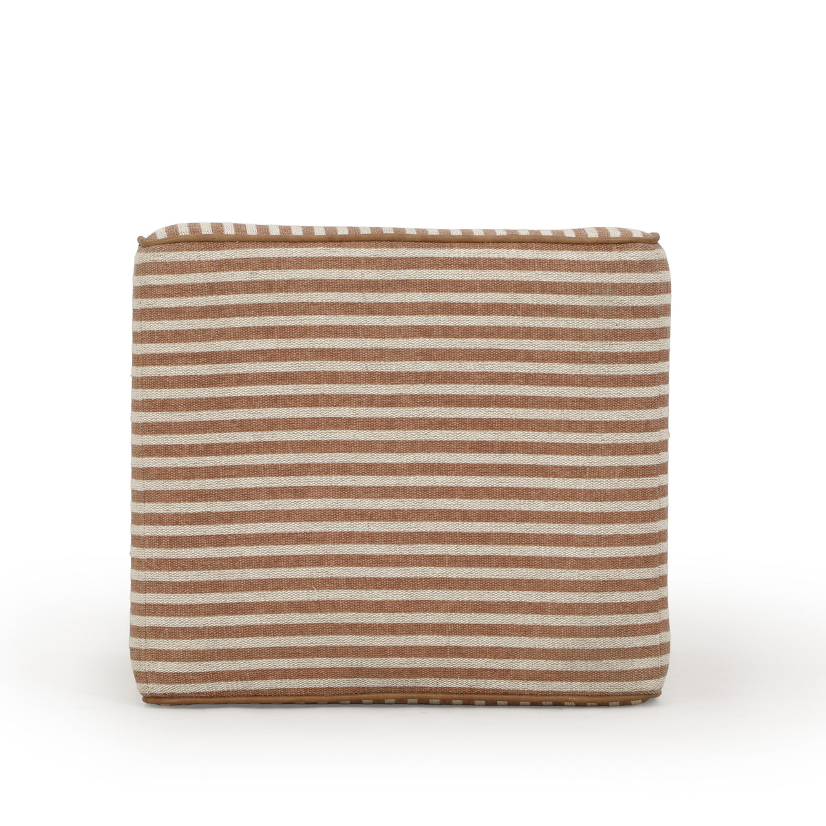 TOV Furniture Byron Terracotta Square Cotton Jute Ottoman