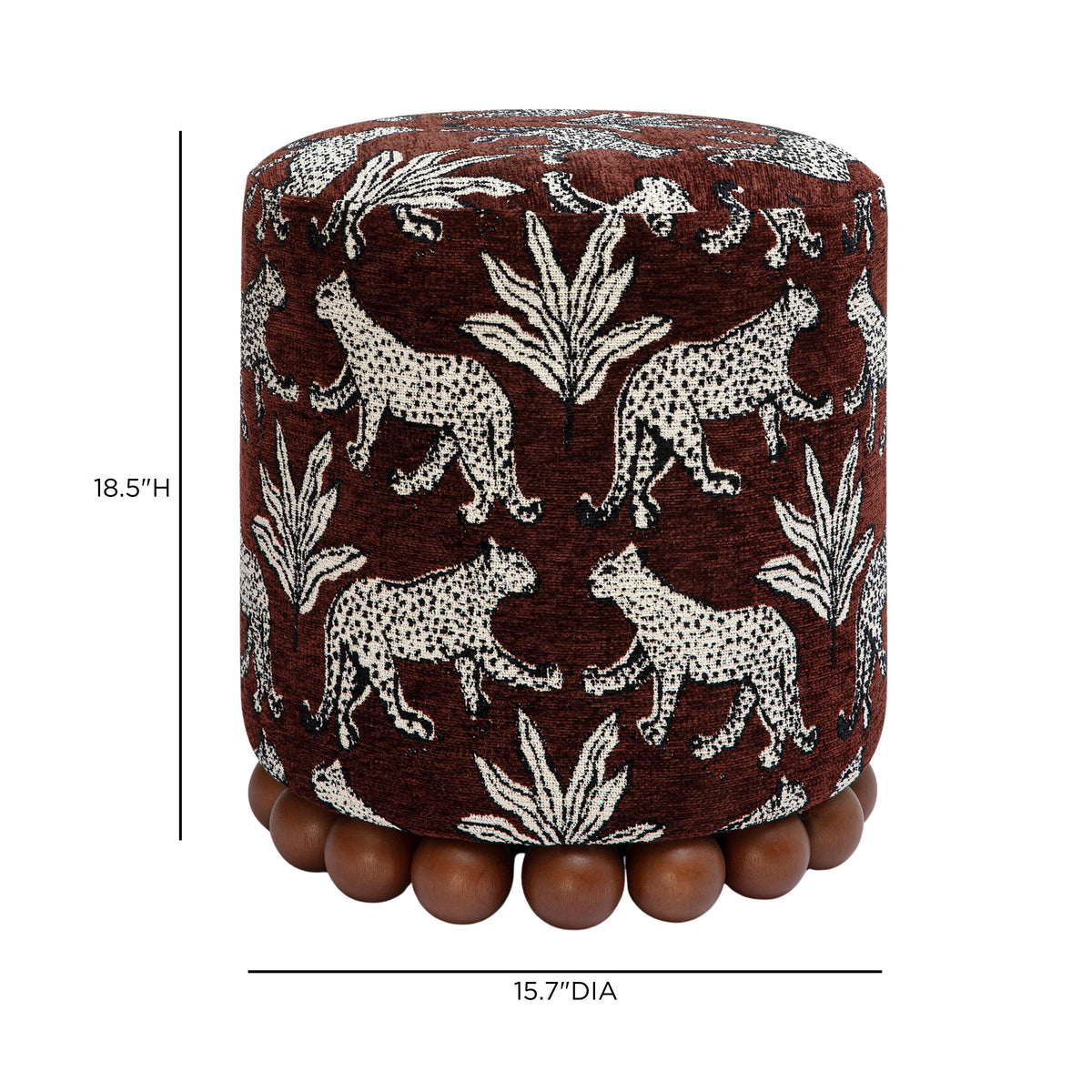 TOV Furniture Dex Brown Ottoman