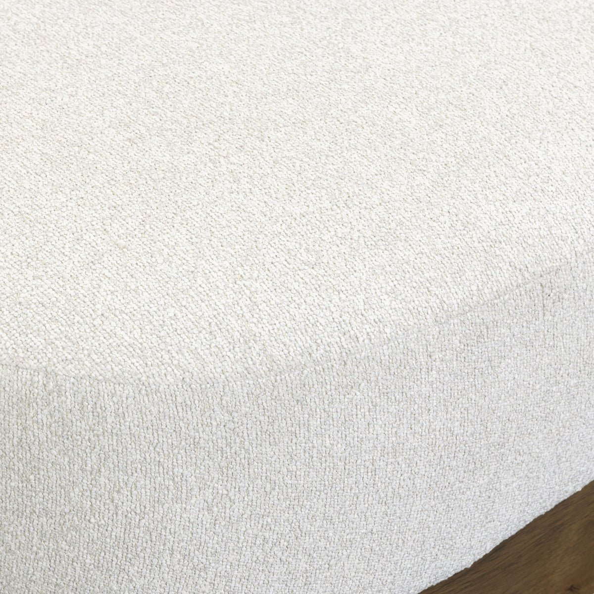 TOV Furniture Domina Off White Boucle Ottoman