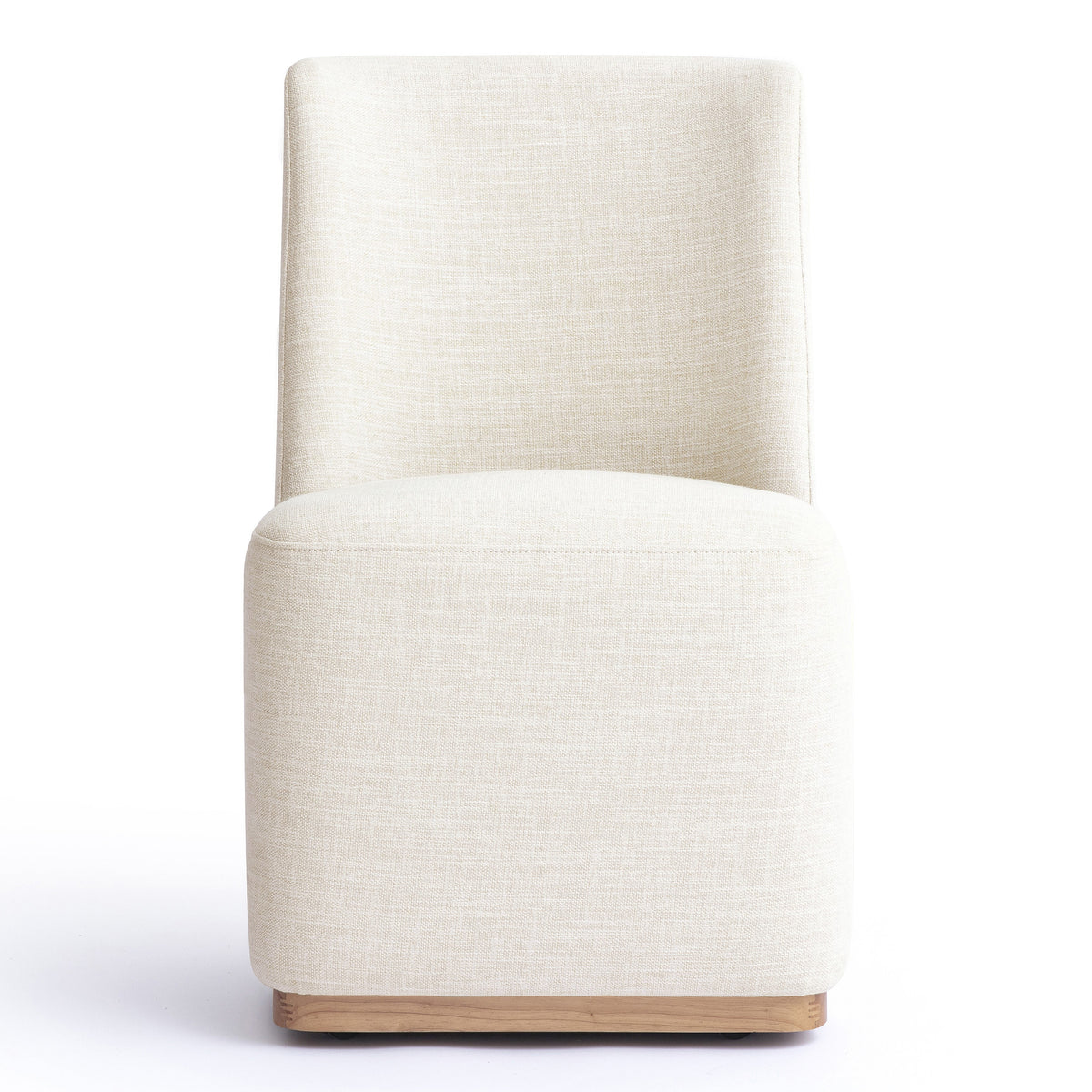 TOV Furniture Melissa Performance Rolling Dining Chair in cream performance weave, primary product view