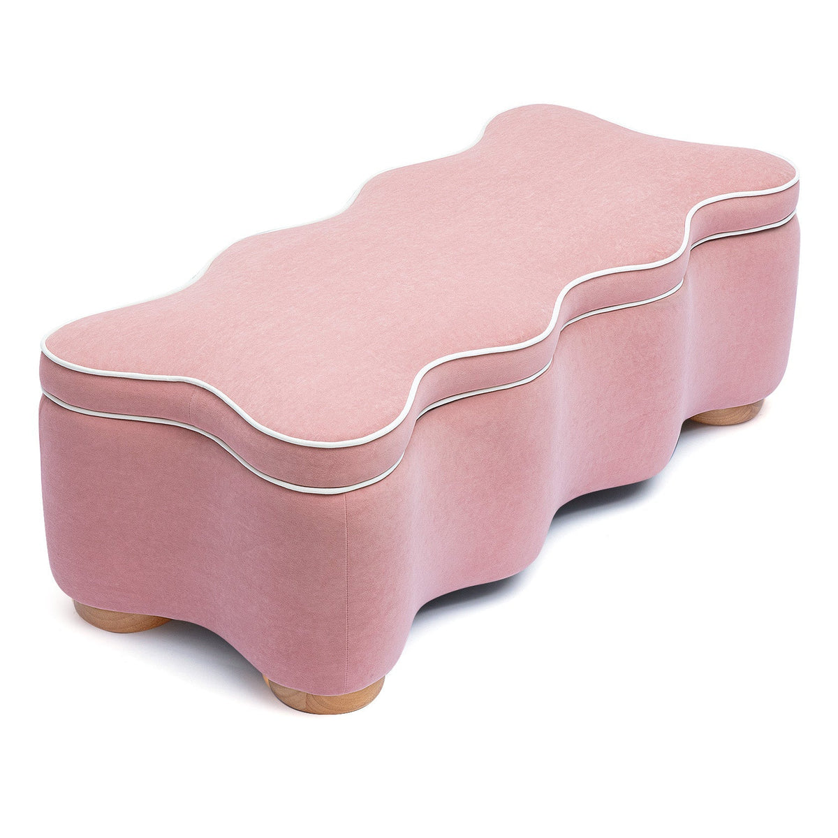 TOV Furniture Thalia Pink Performance Velvet Storage Bench
