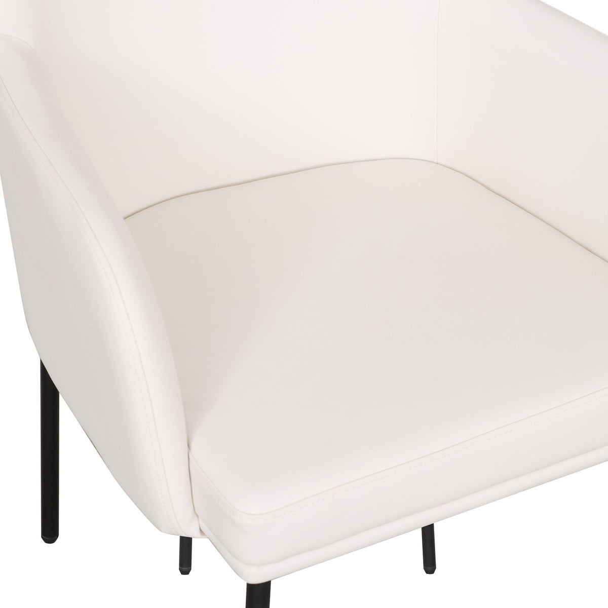 TOV Furniture Sydney Cream Performance Vegan Leather Armchair Set of 2