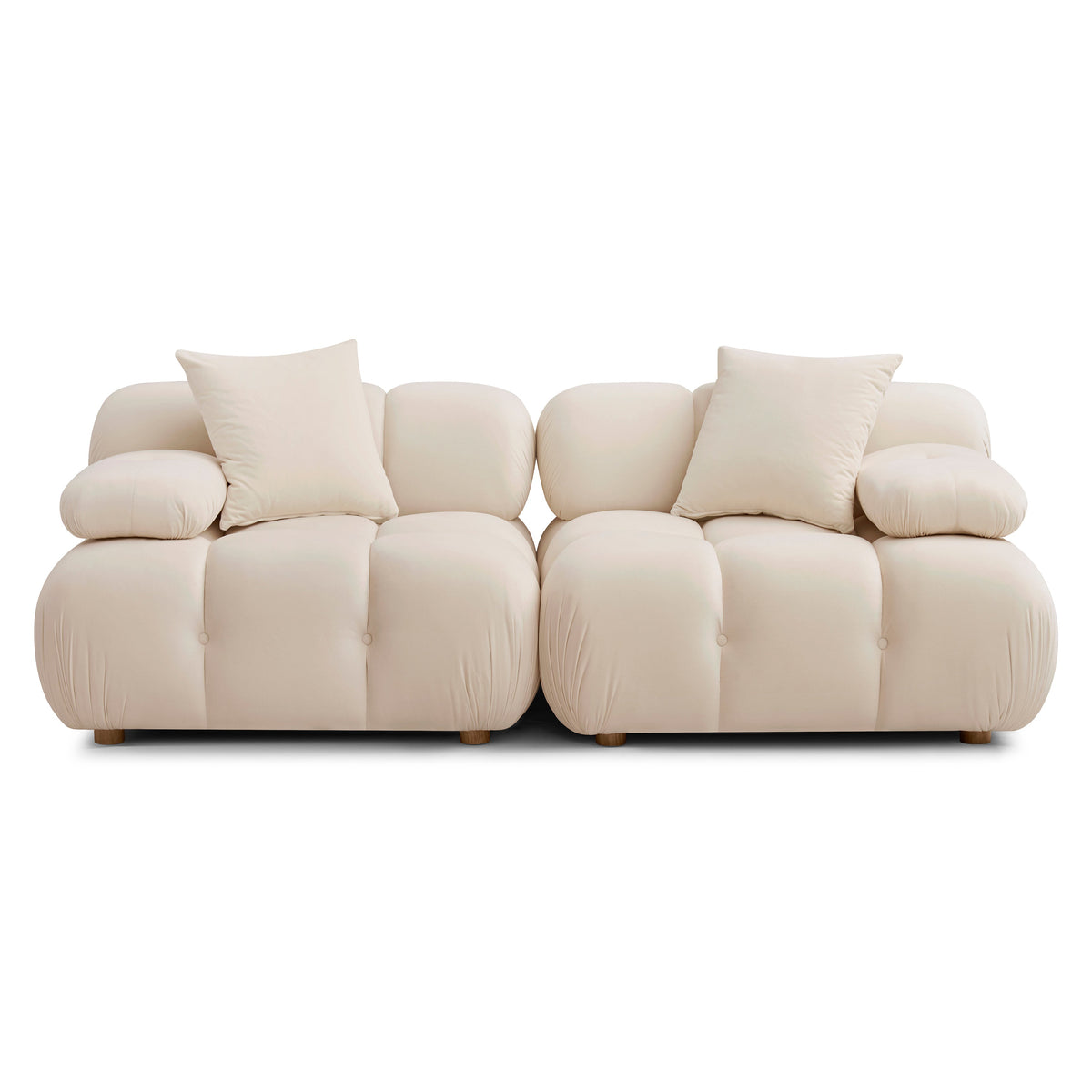 TOV Furniture Calliope Off White 79in Modular Loveseat