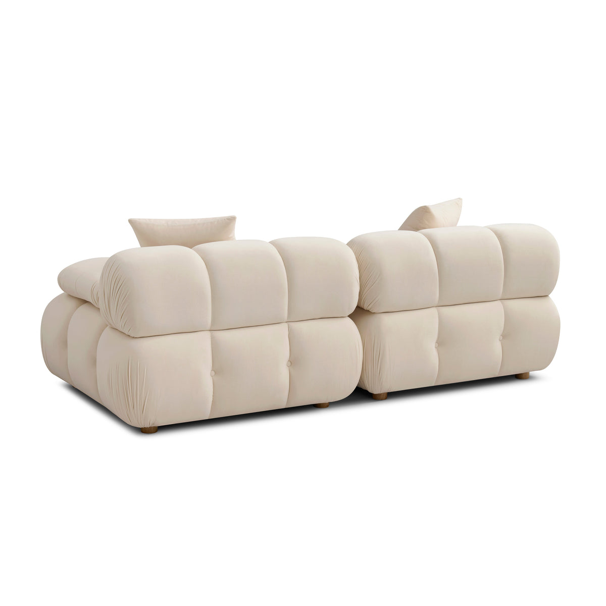 TOV Furniture Calliope Off White 79in Modular Loveseat