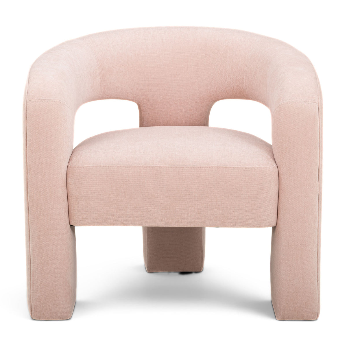 TOV Furniture Malone Blush Accent Chair in distressed blush chenille, primary product view