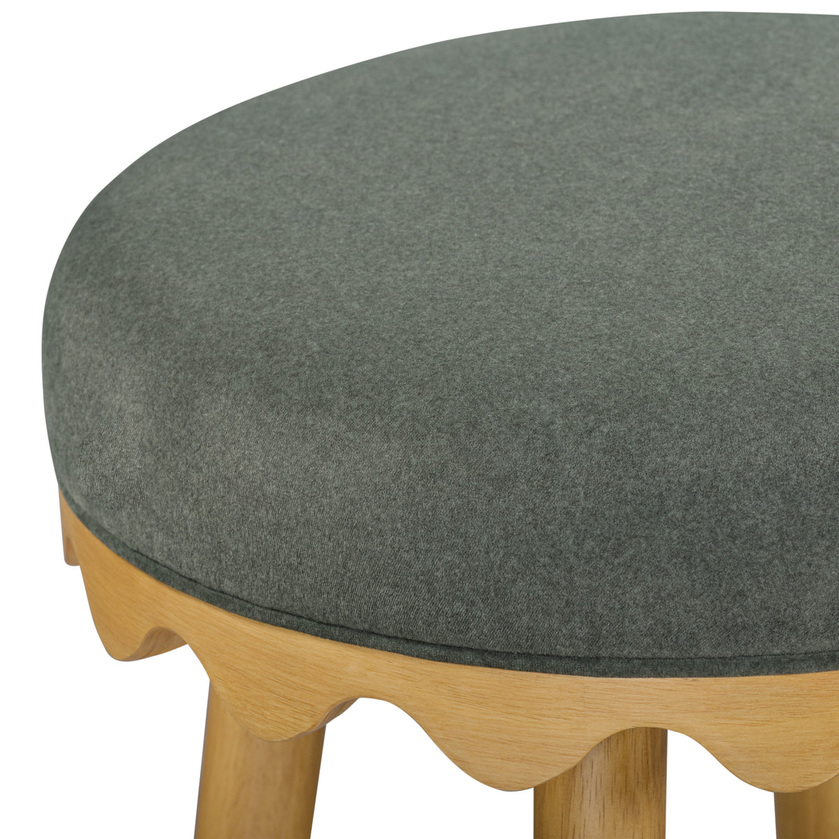 TOV Furniture Oodle Green Performance Vegan Mohair Bar Stool