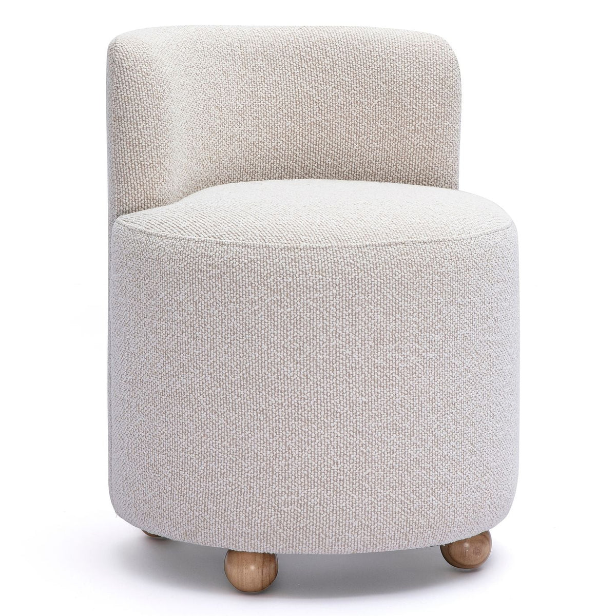 TOV Furniture Hakuna Cream Desk Chair in cream textured fabric, primary product view