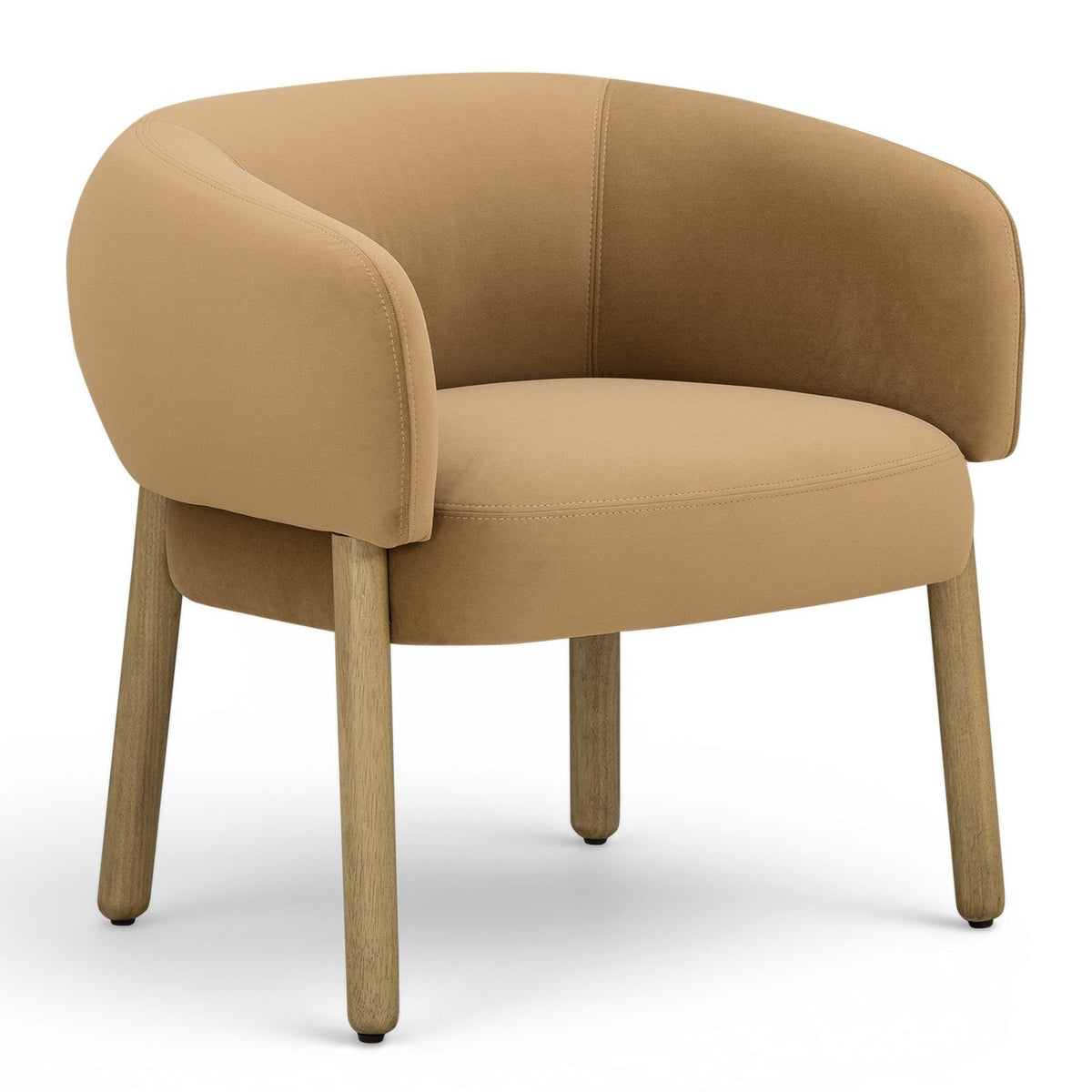 TOV Furniture Foxy Camel Performance Accent Chair in camel performance velvet, primary product view