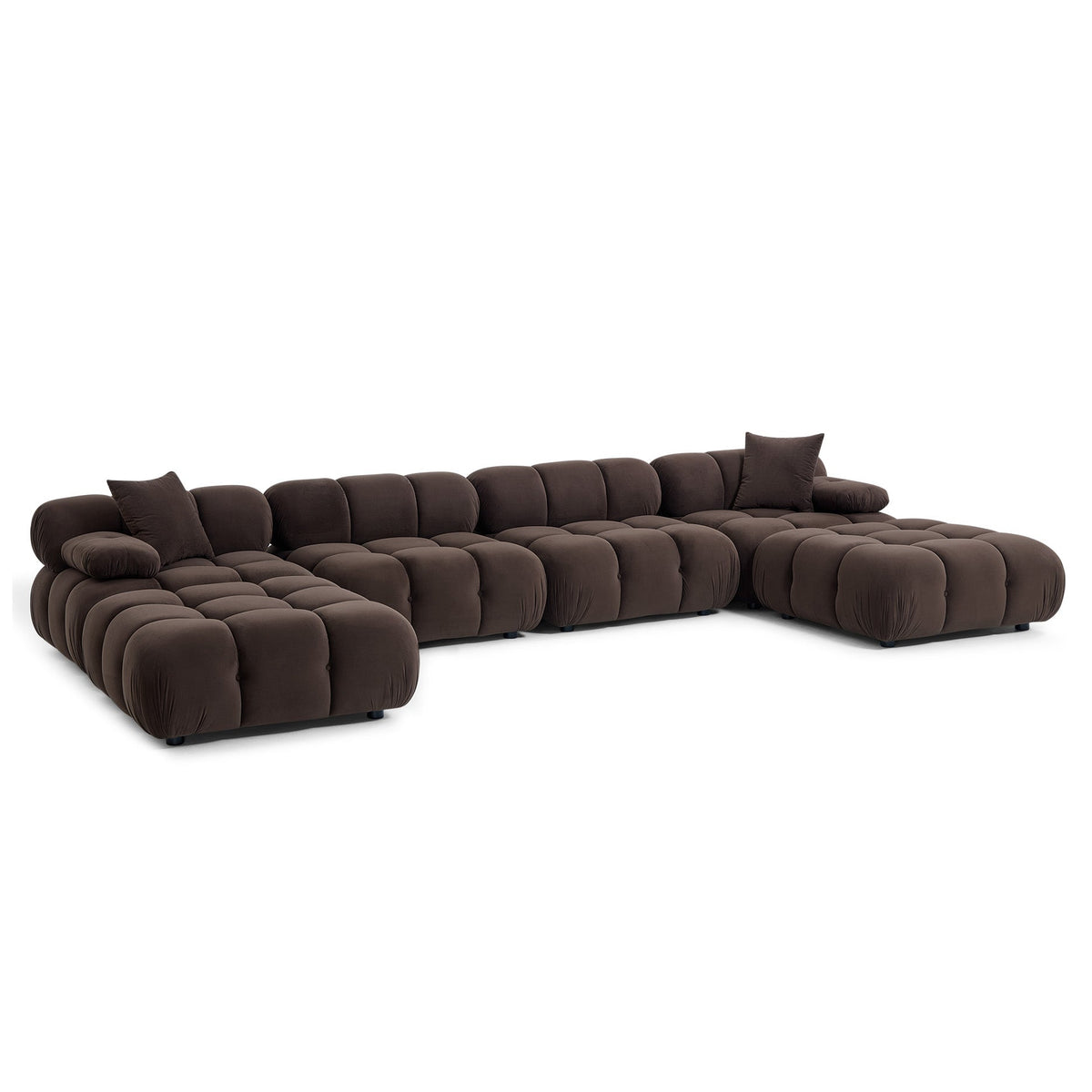 TOV Furniture Calliope Dark Brown Performance 6-piece Modular U-Sectional Sofa, primary product view